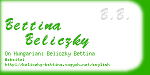 bettina beliczky business card